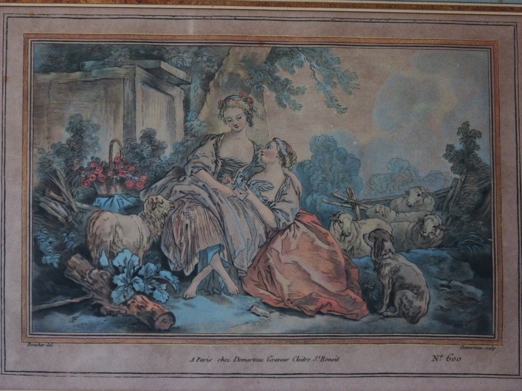 Gravure XVIII ème, La Missive, d'Après François Boucher, Gravé Par Demarteau