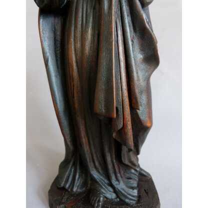 Sculpture, Saint Homme En Tilleul Sculpté, XIX ème