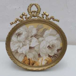 Cadre Photo Ovale, Style Louis XVI, Bronze Et Laiton, XIX ème