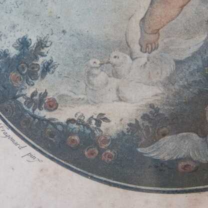 Gravure XVIII ème, La Folie Par Janinet, d'Après Fragonard, Ange, Angelot, Datée 1777