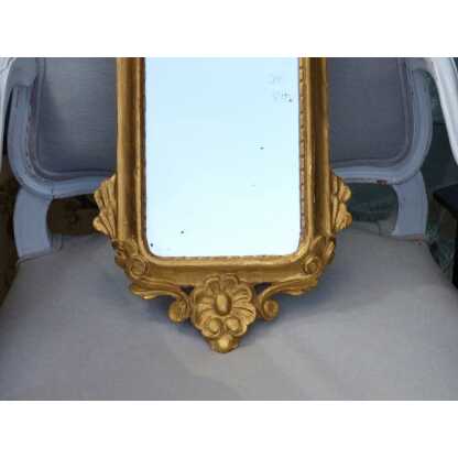 Miroir d Entre Deux En Bois Sculpté Et Doré, Fin XIX ème