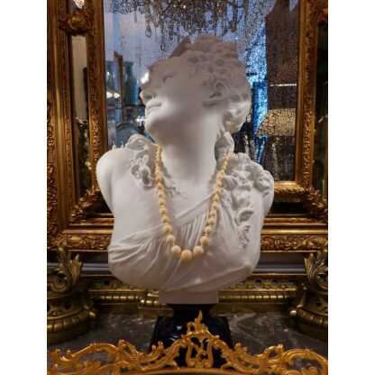 Collier En Perles d'Ivoire, époque Fin XIX ème
