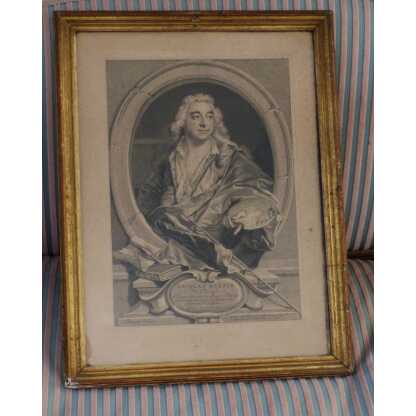 Gravure XVIII ème, Portrait De Nicolas Bertin, Peintre Du Roy, Gravé Par Lépicié