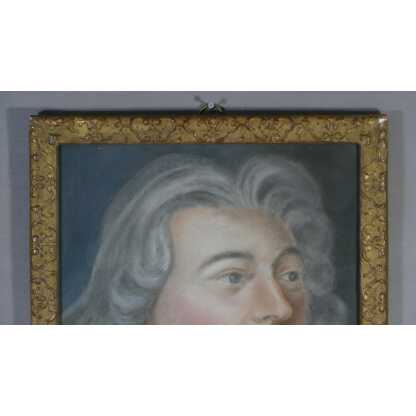Portrait Au Pastel d'Un Homme Louis XIV, époque XVIII ème