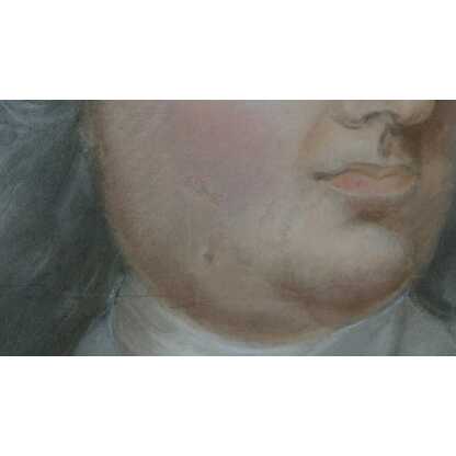 Portrait Au Pastel d'Un Homme Louis XIV, époque XVIII ème