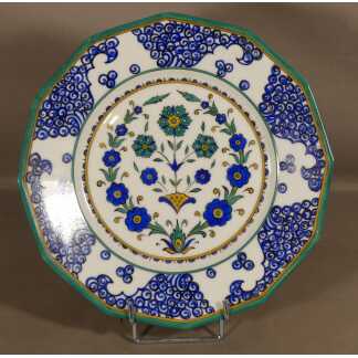 Limoges, Unique Assiette Dédicacée Par Mouche à Riffaterre, Porcelaine Datée 1930