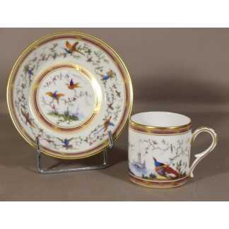 Bernardaud, Paysage Aux Oiseaux, Tasse Litron , Ancienne Manufacture Royale Porcelaine Limoges