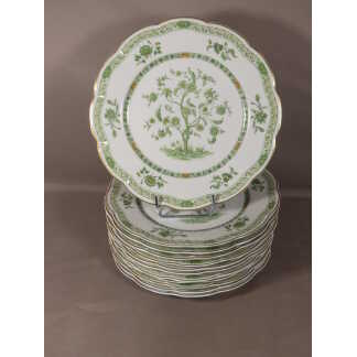 Haviland, Arbre Vert, 12 Assiettes De Table En Porcelaine De Limoges
