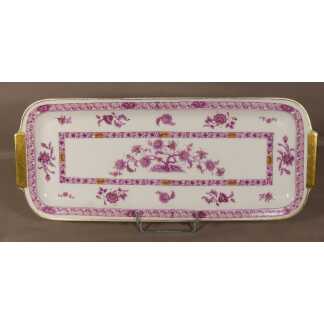 Haviland, Arbre Rose Ou Pourpre, Plat à Cake Porcelaine de Limoges