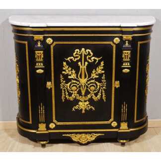Estampillé Gros Paris, Buffet à Hauteur d'Appui En Palissandre Noirci Et Bronze Doré, XIX ème