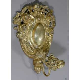 Porte Manteau Ou Serviette En Bronze Doré, Décor à La Rose De Style Louis XVI