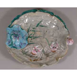 Décor Naturaliste, Assiette En Céramique Japonaise époque XIX ème