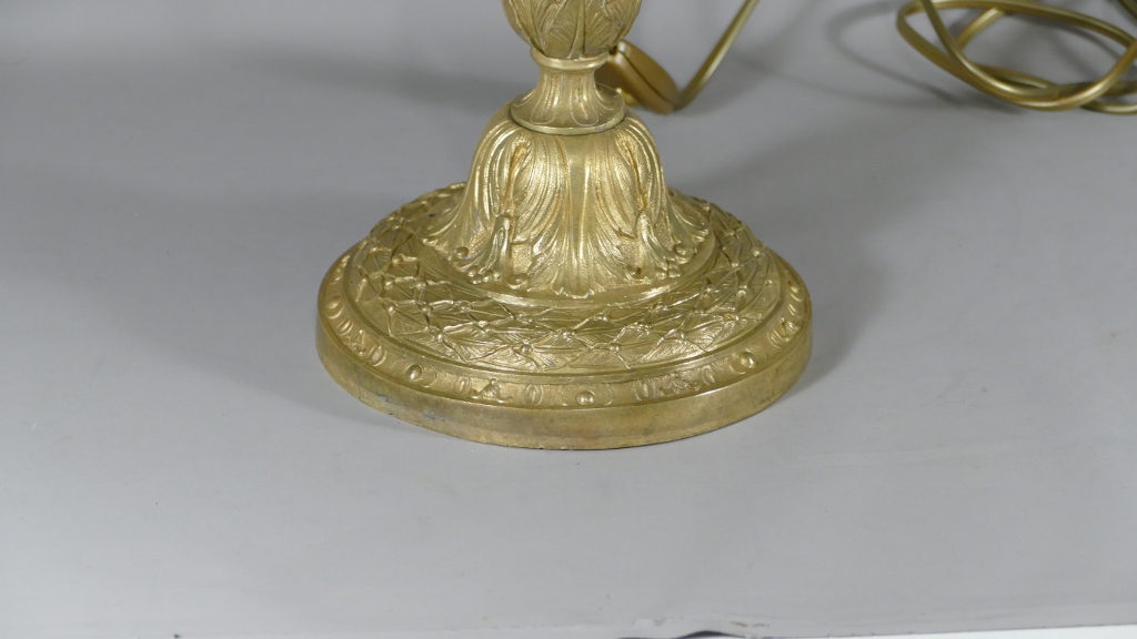 Lampe De Style Louis XVI En Bronze Doré époque XIX ème – Image 3