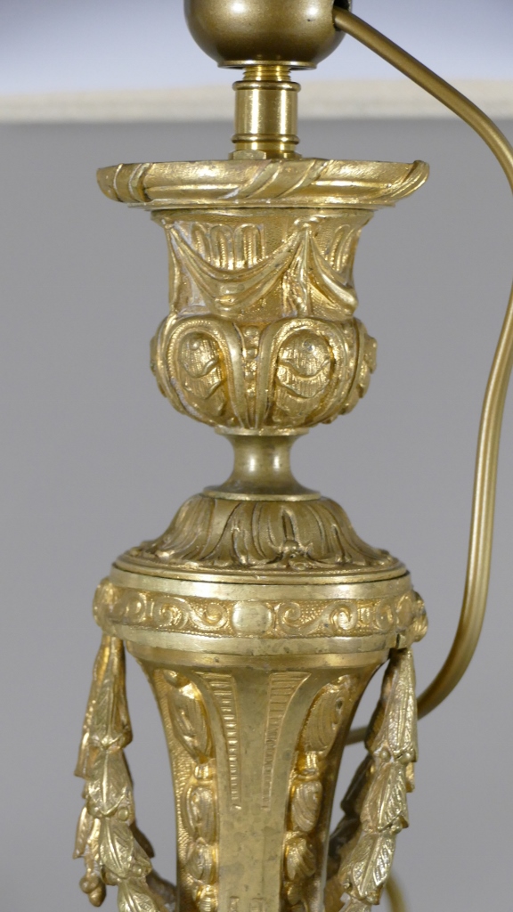 Lampe De Style Louis XVI En Bronze Doré époque XIX ème – Image 5