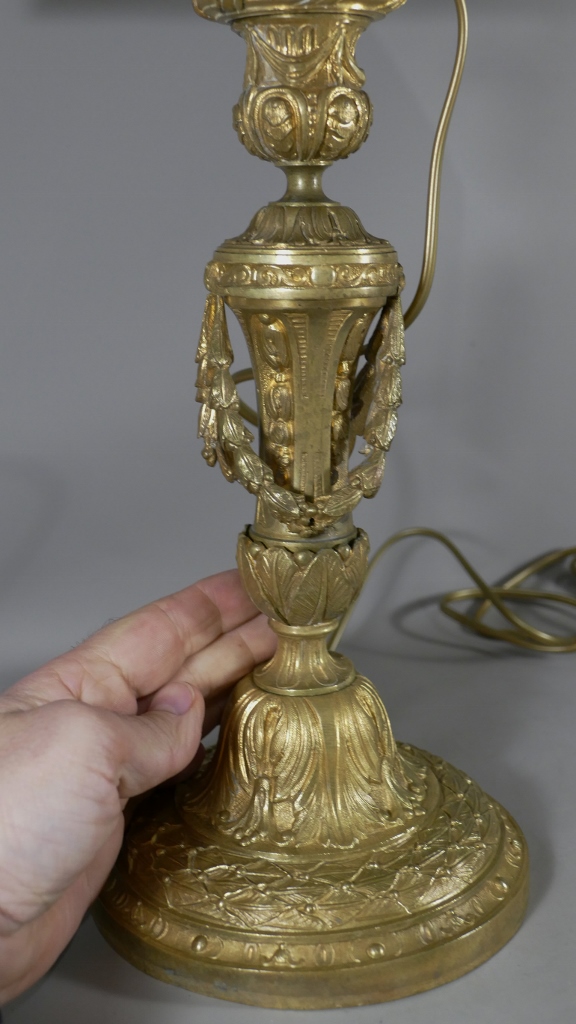 Lampe De Style Louis XVI En Bronze Doré époque XIX ème – Image 9