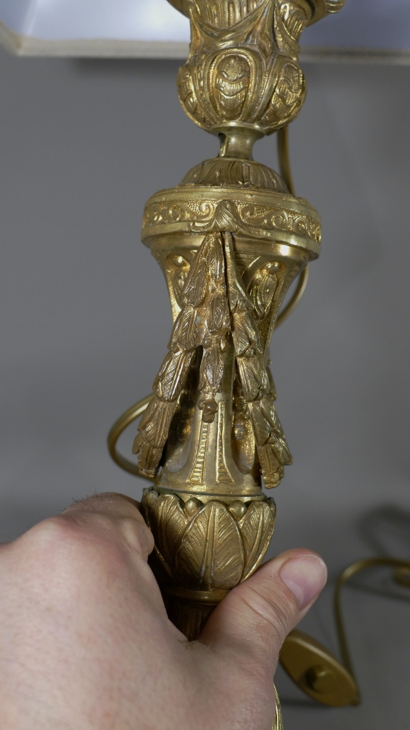 Lampe De Style Louis XVI En Bronze Doré époque XIX ème – Image 12