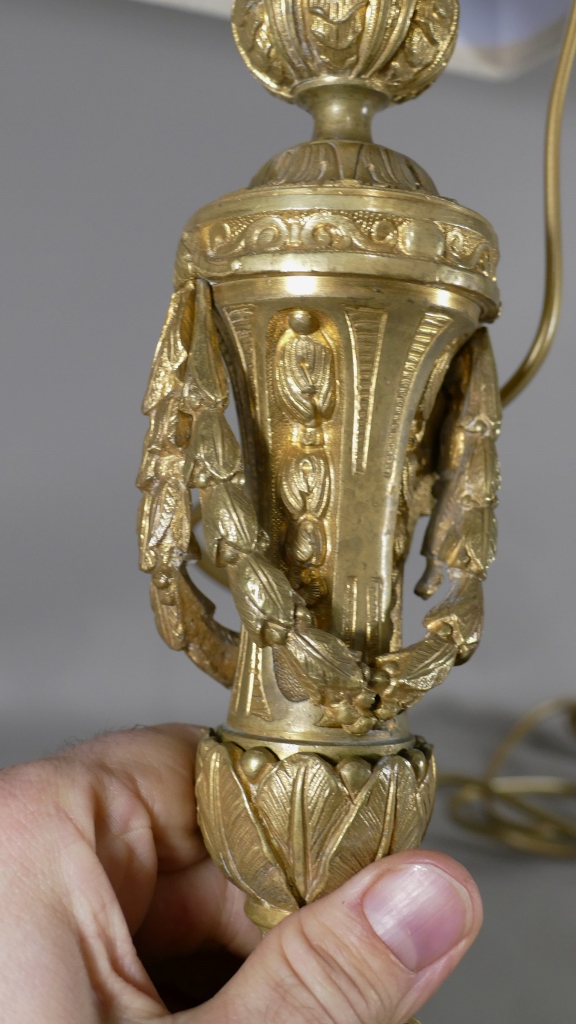 Lampe De Style Louis XVI En Bronze Doré époque XIX ème – Image 13