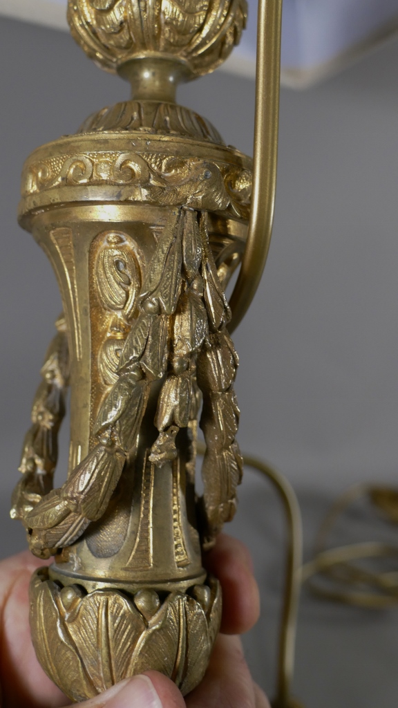 Lampe De Style Louis XVI En Bronze Doré époque XIX ème – Image 14