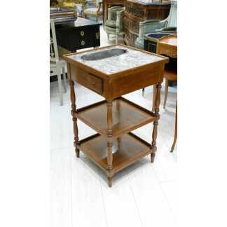 Table Rafraîchissoir Ou Jardinière De Style Louis XVI En Acajou Et Zinc, époque fin XIX ème