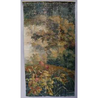 Carton d'Aubusson, Grande Toile Peinte Décorative, Verdure, Tapisserie, époque XIX ème