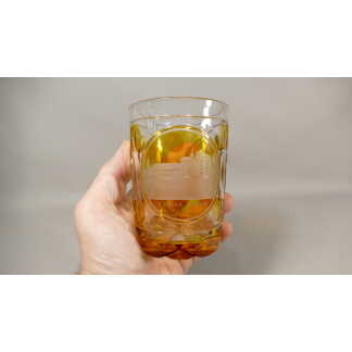 Château De Bade, Gobelet Souvenir XIX ème En Cristal Coloré De Bohême