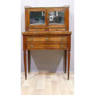 Bonheur Du Jour Louis XVI, Bureau Rangement En Merisier, époque XIX ème Siècle