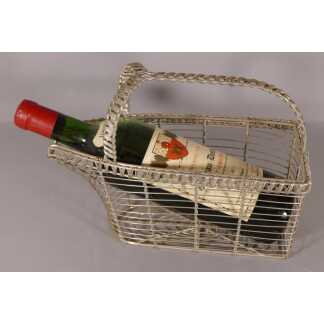 Décanteur, Porte Bouteille De Vin En Métal Argenté, Milieu XX ème