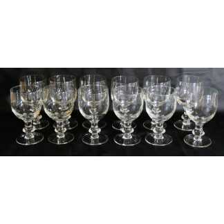 12 Grands Verres à Eau En Cristal Soufflé époque XIX ème