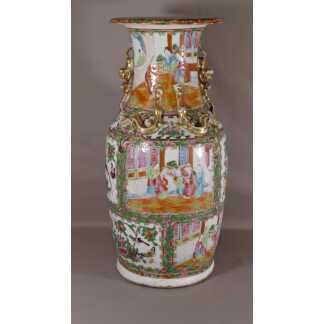 Vase En Porcelaine De Canton, Chine XIX ème Siècle