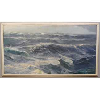 Jean Louis Paguenaud, Atlantique Sud 1946, 231*129 Cm, Très Grand Tableau Marine