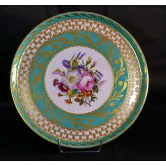 Plat En Porcelaine De Limoges, Peint à La Main Et Doré Par René Caire, Milieu XX ème
