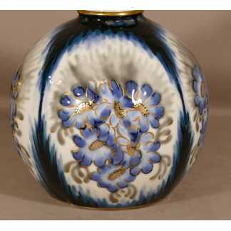 Camille Tharaud, Vase Boule Aux Fleurs style Art Déco, époque Vers 1940