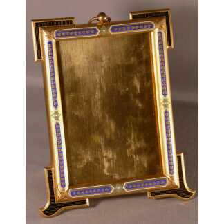 Alphonse Giroux, Cadre Photo En Bronze émaillé Cloisonné, époque Napoléon III