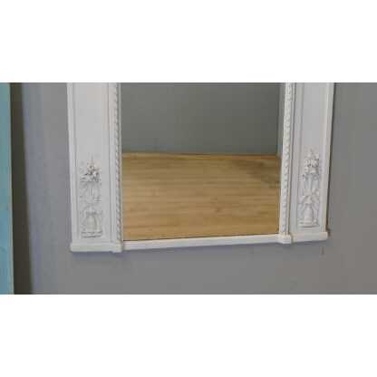 Miroir Trumeau Louis XVI En Bois Sculpté Peint, époque XIX ème – Image 23