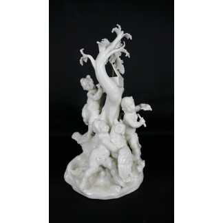 Les Putti, Groupe En Porcelaine De Style Rococo, Allemagne, Début XX ème