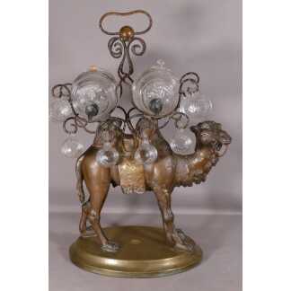 Le Chameau, Cave à Liqueur En Métal Et Verre, époque Fin XIX ème Siècle