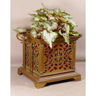 Caisse à Plante, Cache Pot Napoléon III En Bronze Patiné, XIX ème