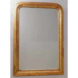 Miroir De Cheminée En Bois Doré Gravé 143*100 cm, époque Louis Philippe, XIX ème