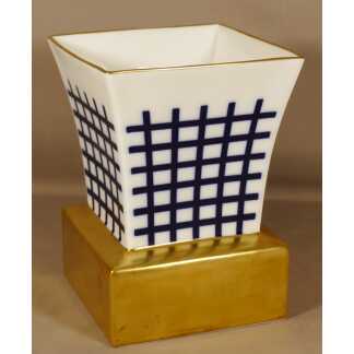 Bernardaud Salina, Olivier Gagnère Vase édition Limité Numéroté, bleu, 1997, Porcelaine Limoges