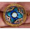 Broche Bétourné Limoges En Argent Massif & Émaux Fleuris - Occasion