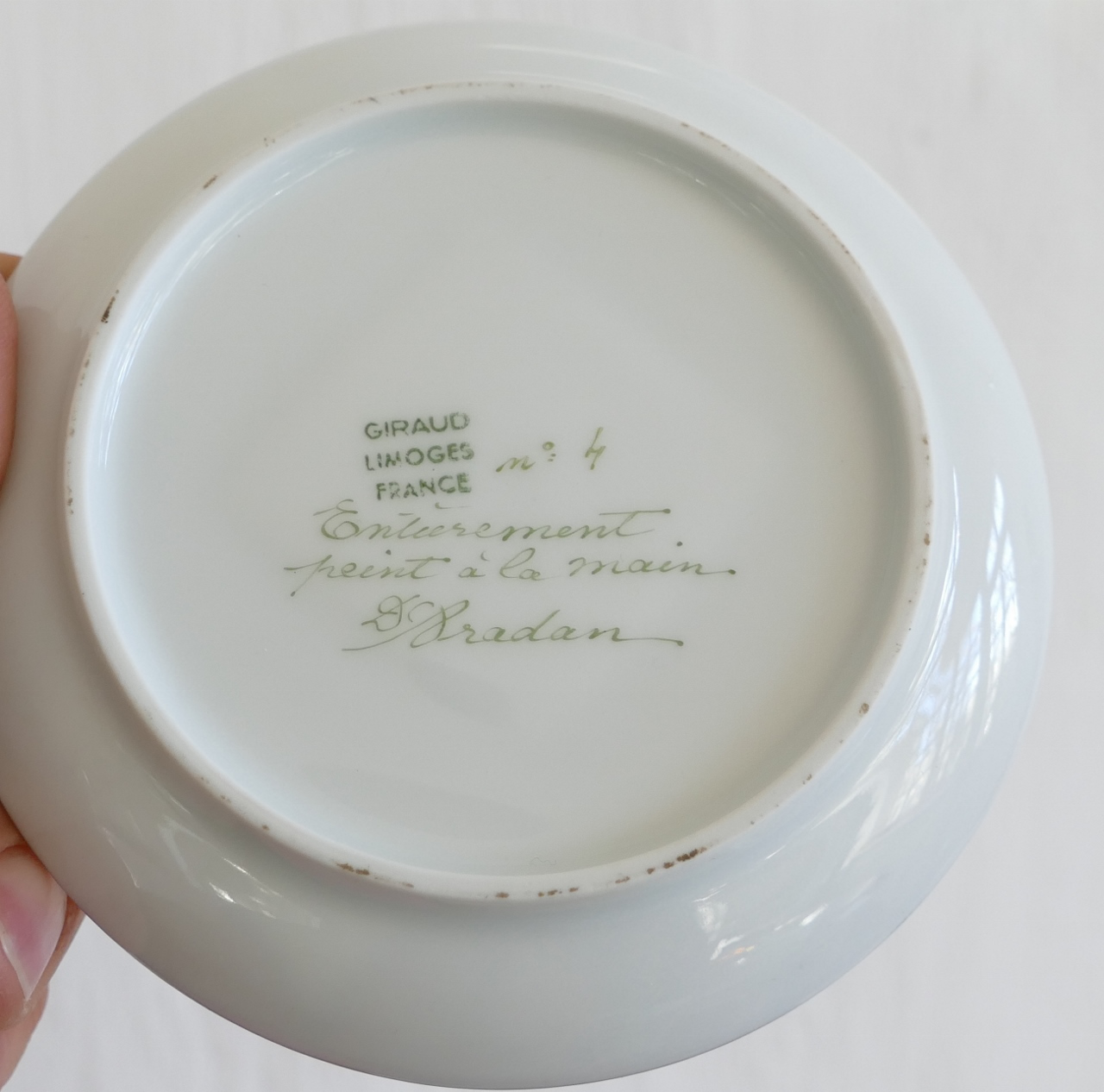 Tasse De Collection En Porcelaine Peinte à La Main, Décor Fleurs Et Or – Image 6