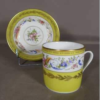 Raynaud Limoges, Tasse Litron De Collection d'Après Sèvres dans le goût de Salembier