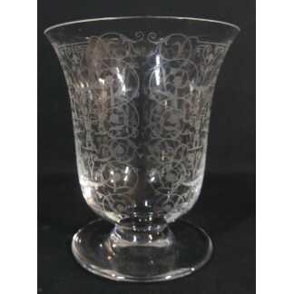 Baccarat Michelangelo, Vase En Cristal Gravé, époque 1950