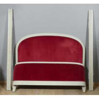 Lit Louis XVI En 150 Cm De Large, Forme Corbeille à Décor De Piastres, époque Milieu XX ème