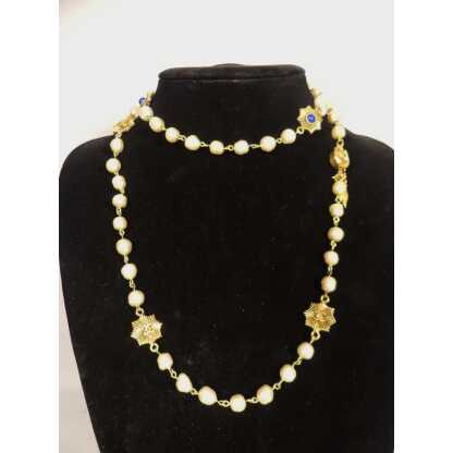 Chanel Vintage 1984, Grand Collier Sautoir Perles Et Soleil – Image 2