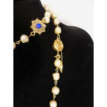 Chanel Vintage 1984, Grand Collier Sautoir Perles Et Soleil – Image 3