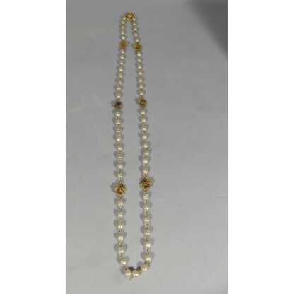 Chanel Vintage 1984, Grand Collier Sautoir Perles Et Soleil – Image 5