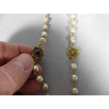 Chanel Vintage 1984, Grand Collier Sautoir Perles Et Soleil – Image 10