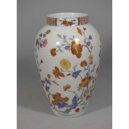 Bernardaud Pondichery, Vase En Porcelaine De Limoges Vers 1980