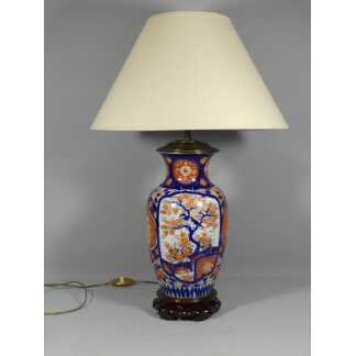Lampe Vase Imari En Porcelaine, Japon, époque XIX ème Siècle